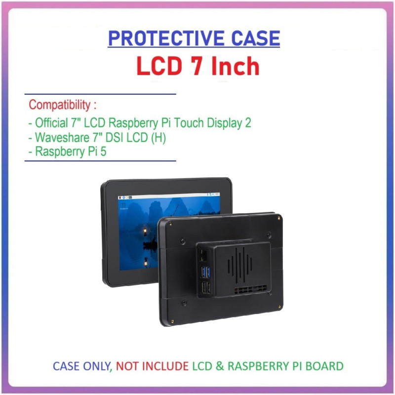 Protective Case for Official LCD 7 Inch Raspberry Pi Touch Display 2